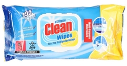 At Home universální vlhčené ubrousky Clean Wipes Lemon 55 ks