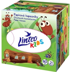 Linteo Kids papírové kapesníčky v krabičce 2-vrstvé 80 ks