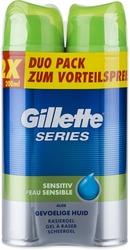 Gillette Series Sensitive gel na holení 2 x 200 ml