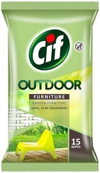 Cif Outdoor Wipes, ubrousky na zahradní nábytek, 15 ks