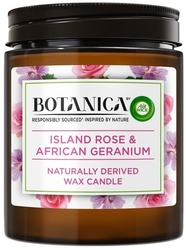 Air Wick Botanica Island Rose & African Geranium vonná svíčka 205 g