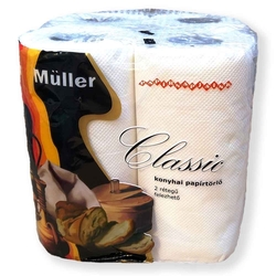 MÜLLER Classic Papírové kuchyňské utěrky 2-vrstvé 4 role