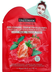 Freeman čistící látková maska Jahoda a máta 25 ml
