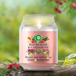 Air Wick vonná svíčka ve skleněné dóze Pink Pepper & Cardamom 480g