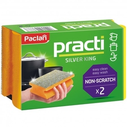 Paclan Kuchyňská houbička SILVER KING 2 ks bez škrábanců