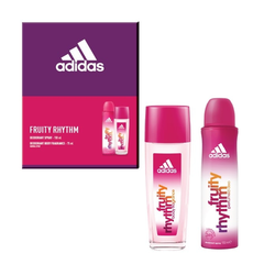 Adidas Fruity Rhythm parfémovaný deodorant sklo 75 ml + deospray 150 ml pro ženy dárková sada
