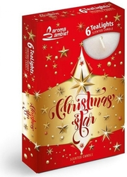 Santo čajová svíčka Christmas Star Gold 6 ks