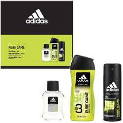 Adidas Pure Game voda po holení 100 ml + deospray 150 ml + sprchový gel 250 ml dárková sada