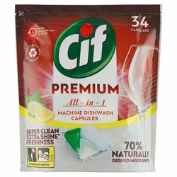 Cif Premium All in 1 Tablety do myčky Lemon 34 ks
