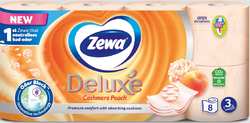 Zewa Deluxe Cashmere Peach parfémovaný toaletní papír 3 vrstvý s vůní Broskve 8 ks