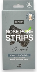 Sence Charcoal Proužky na nosní póry 6 ks