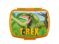 Svačinový box DINOSAUŘI T-REX zelenooranžový