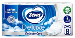 Zewa Deluxe Delicate Care toaletní papír 3 vrstvý bez parfemace 8 ks