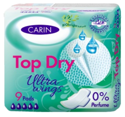 Carin vložky Ultra Wings Top Dry 9 ks