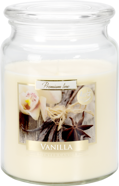 Bispol Vanilla svíčka ve skleněné dóze 500g