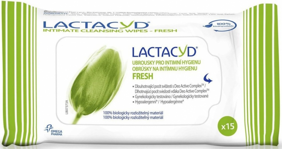 Lactacyd Ubrousky pro intimní hygienu Fresh 15 ks