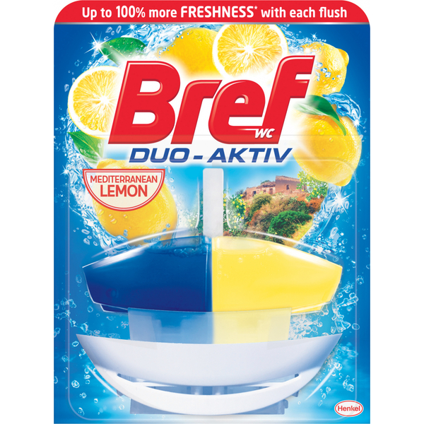 Bref Duo Aktiv Lemon tekutý WC blok komplet 50 ml