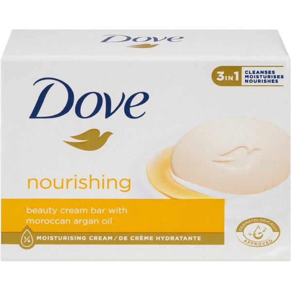 Dove Nourishing s arganovým olejem tuhé mýdlo 90 g