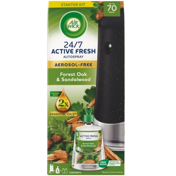 Air Wick Active Fresh Komplet Dub a Santalové dřevo 228 ml